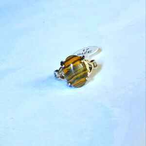 SPIRITUAL HEALING ENERGY POLISHED STRIPED AGATE NEW SIZE 7 RING